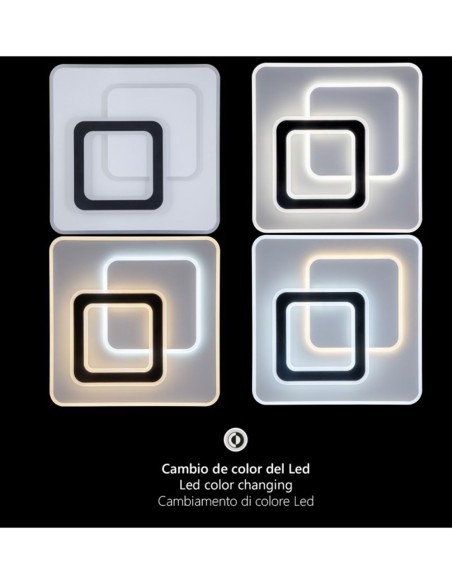 Plafón Diseño Moderno Blanco y Negro