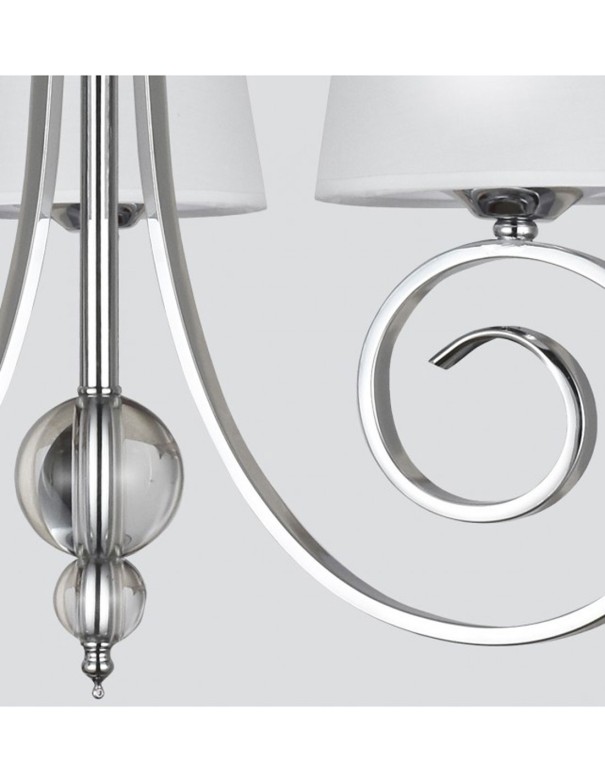 Lámpara 3 Luces Cromo con Pantallas