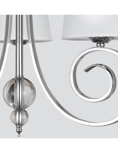 Lámpara 3 Luces Cromo con Pantallas