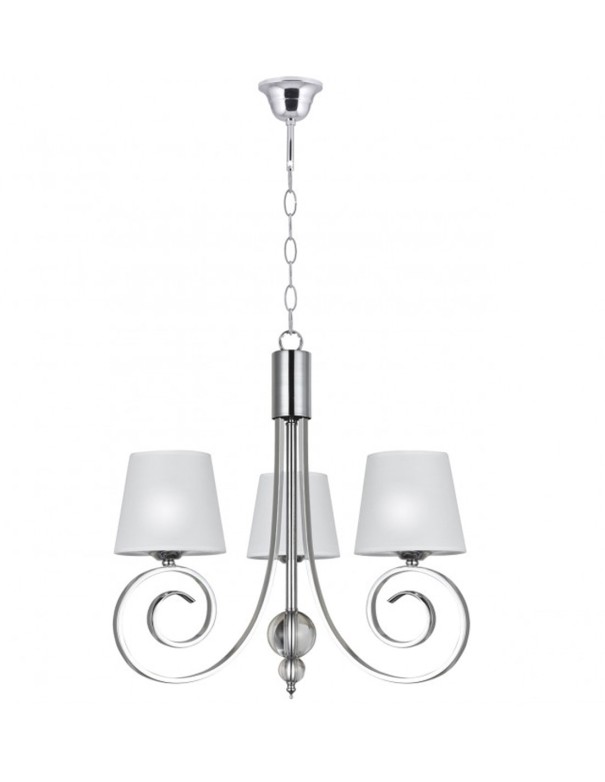 Lámpara 3 Luces Cromo con Pantallas