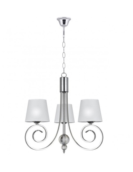 Lámpara 3 Luces Cromo con Pantallas