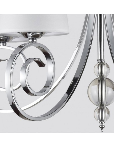 Lámpara 5 Luces Cromo con Pantalla