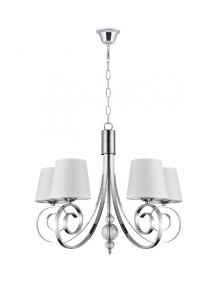 Lámpara 5 Luces Cromo con Pantalla