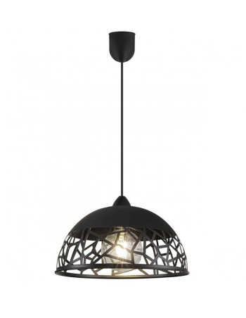 Lámpara de colgar calada negra