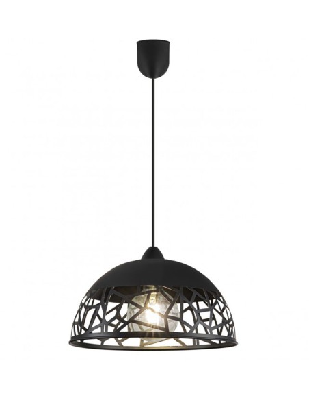 Lámpara de colgar calada negra