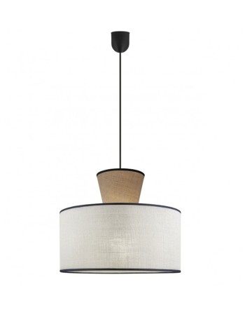 Lámpara textil tostado y beige