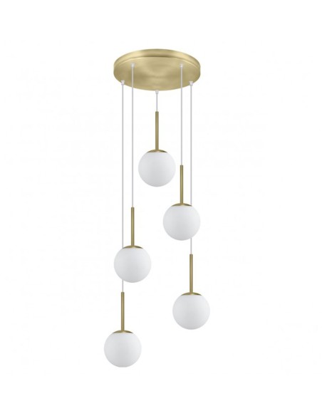 Lámpara 5 alturas bolas
