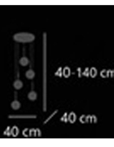 Lámpara de Techo Suspendida a 5 Alturas