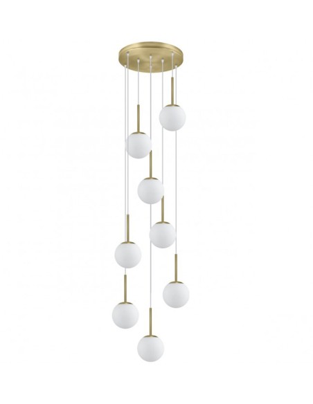 Lámpara gran formato con 8 bolas barata