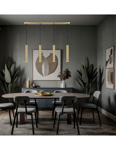 Lámpara Regleta Base Latón 4 Alturas