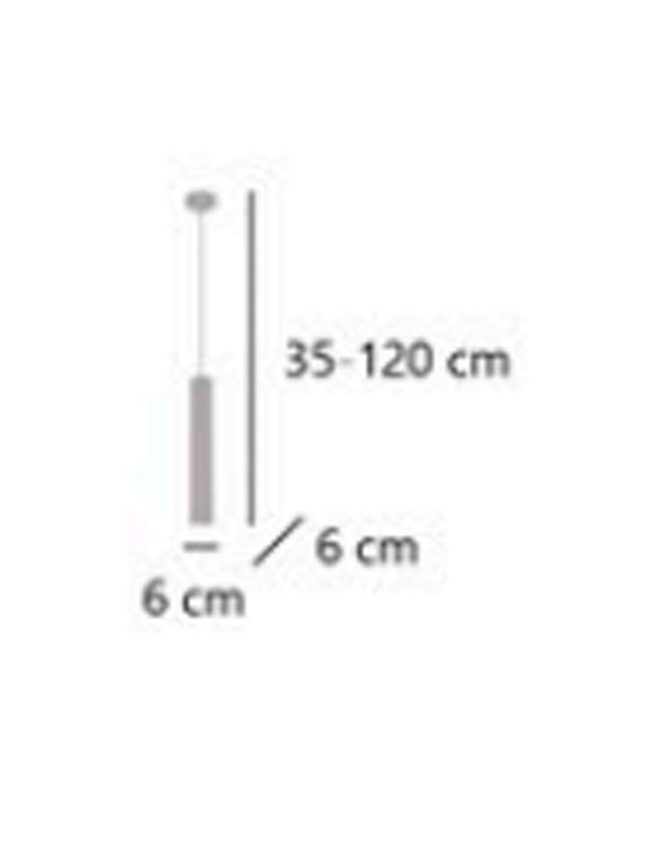 Lámpara Colgante Cilindro Negro 35 cm