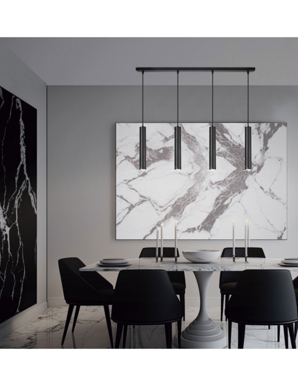 Lámpara Regleta Base Negra 4 Alturas