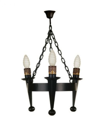 Lámpara Antorcha Negra 4 Luces