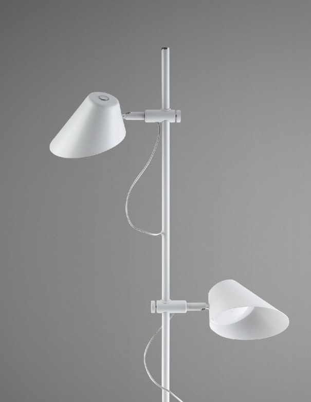 Esino, Lámpara de Pie 2 Luces Blanca...