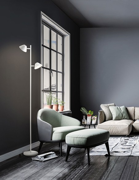 Pie de suelo Taros Blanco 2 focos