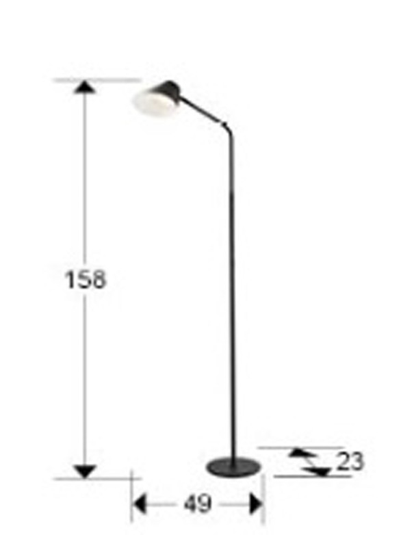 Esino, Lámpara de Pie 1 Luz Negro...