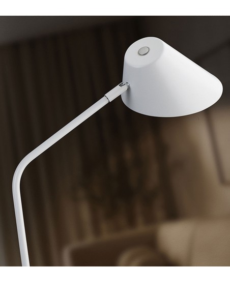 Esino, Lámpara de Pie 1 Luz Blanco Schuller