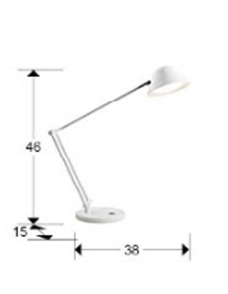 Taros Sobremesa Negro Flexo Schuller