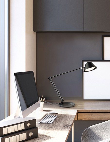 Taros Sobremesa Negro Flexo Schuller