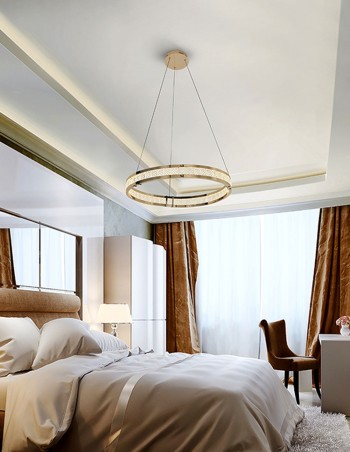 Lorian Lámpara 1 Aro Dorado...