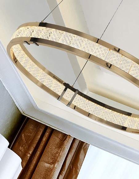 Lorian Lámpara 1 Aro Dorado Brillo Schuller