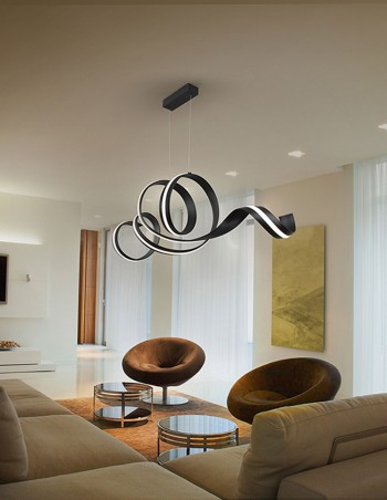 Lámpara led horizontal Amara negra