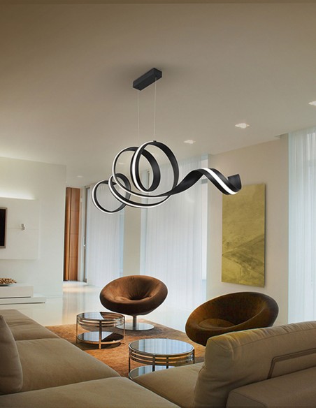 Lámpara led horizontal Amara negra