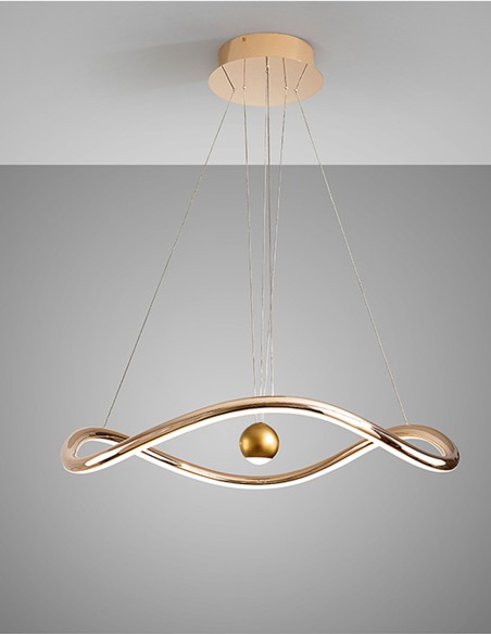 Romina Lámpara Oro Brillo Schuller Online