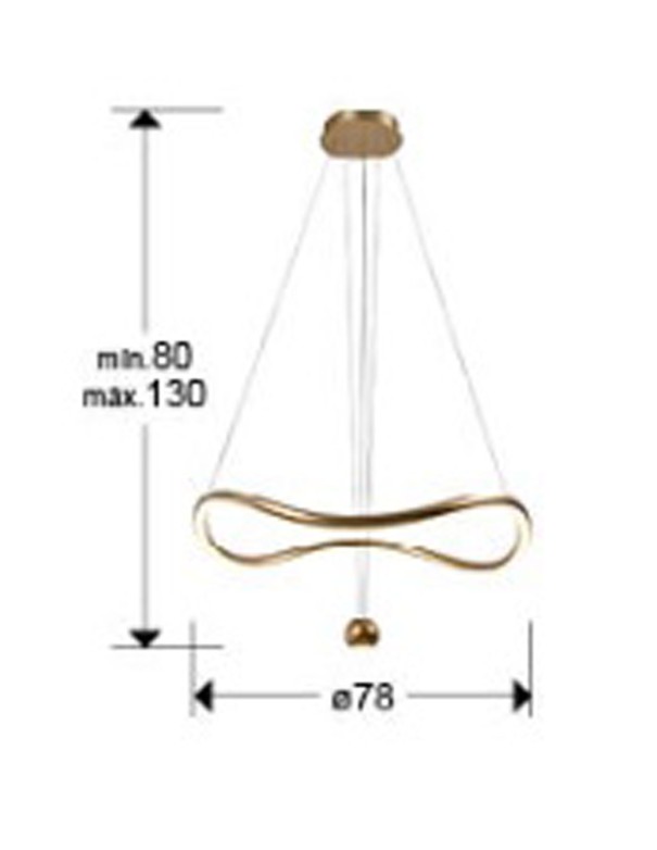 Romina Lámpara Oro Brillo Schuller...