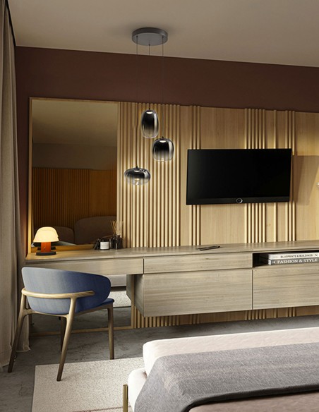 Onice Lámpara 3 Luces Smoke Schuller