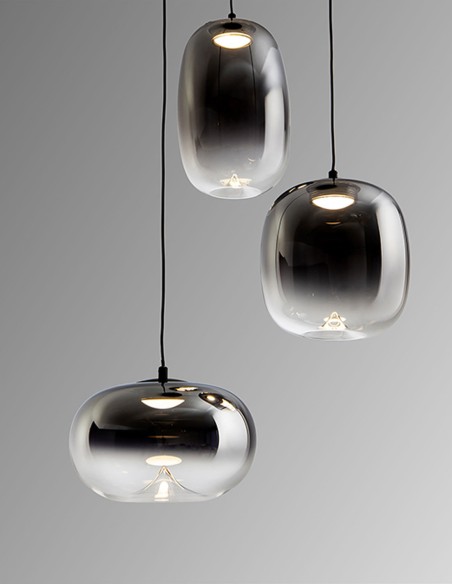 Onice Lámpara 3 Luces Smoke Schuller