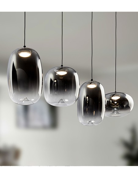 Onice Lámpara Lineal 4 Luces Smoke Schuller