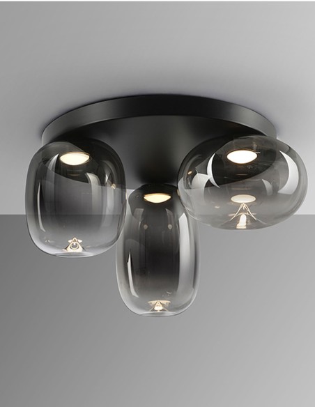 Comprar Plafón Onice Negro Smoke