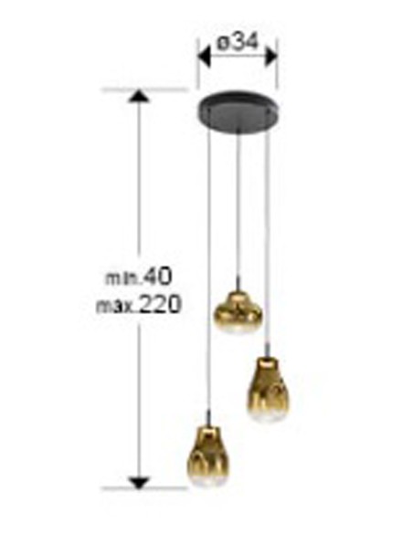 Ofertas Aledis Lámpara 3 Luces Schuller