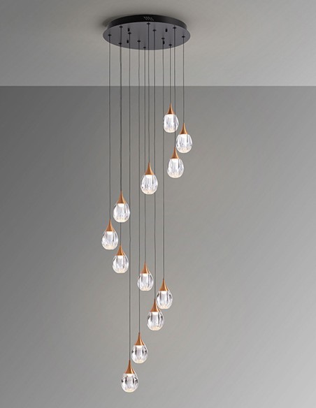 Corina Lámpara Gran Formato 12 Luces Shuller