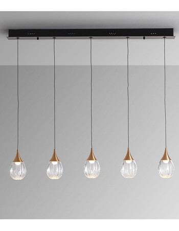 Lámpara Corina lineal 5 luces