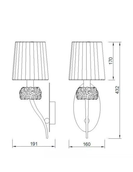 Aplique Cromo 1 Luz Loewe