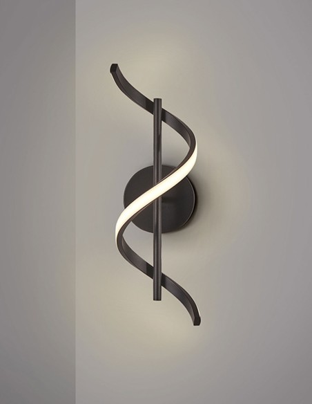 Aplique led Boa negro Schuller