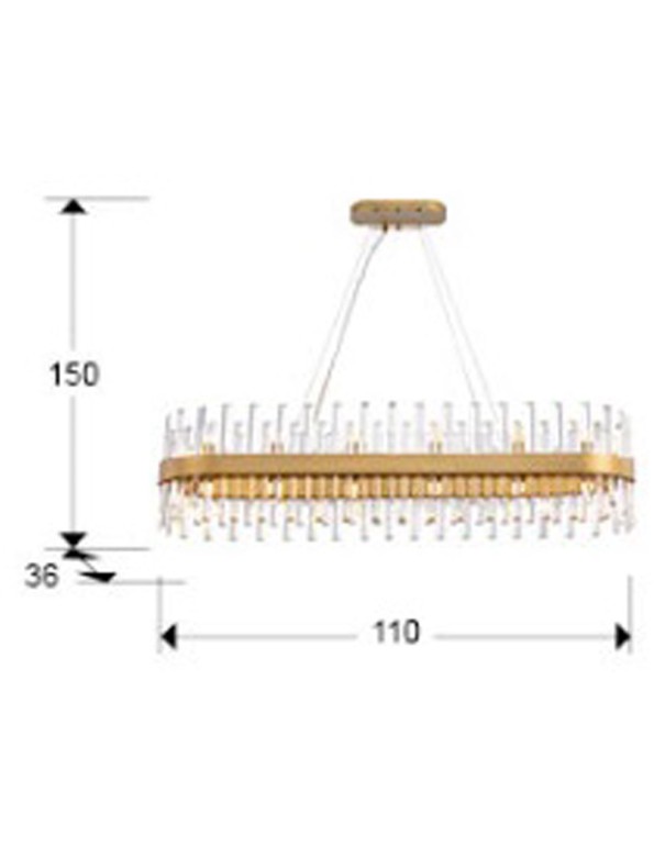 Grace Lámpara de Techo Oval 28 Luces...