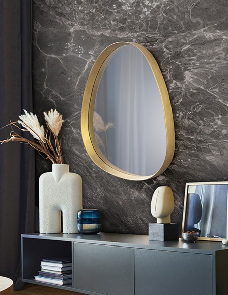 Espejo dorado pequeño Julie