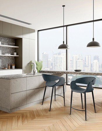 Taburete Giro azul oscuro