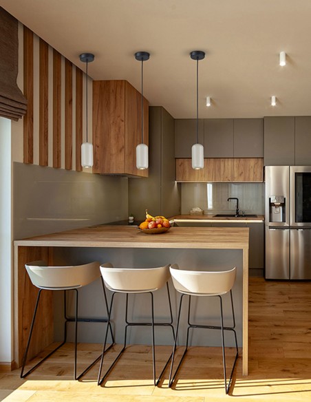 Nimes Lámpara Negro Gris Schuller