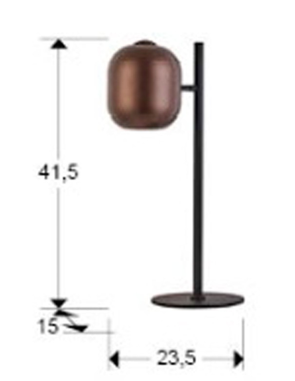 Lámpara de Mesa Nimes Negro Marron