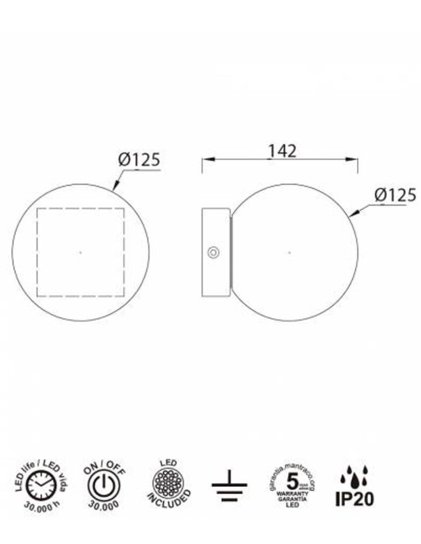 Aplique Plafón Puebla Mantra Oro