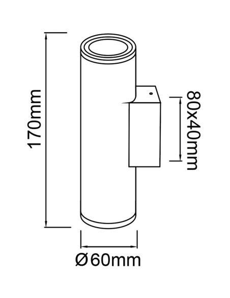 Pere Aplique Exterior Gris Mantra