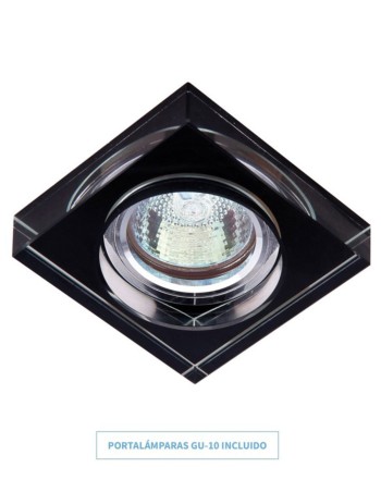 Foco de empotrar cristal negro
