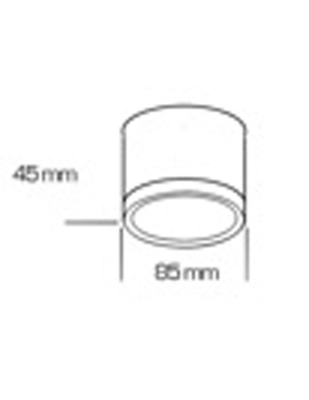 Plafón Techo Mini Aluminio LED Integrado