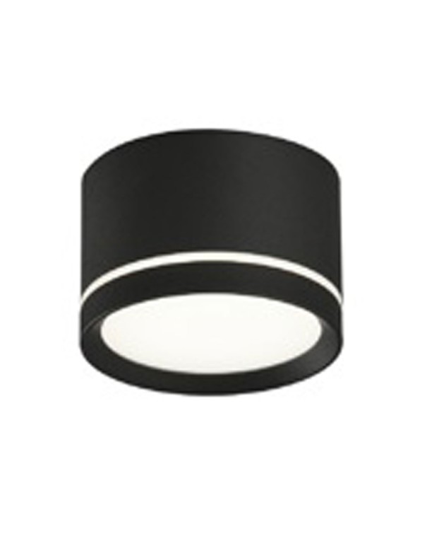 Plafón mini aluminio led negro