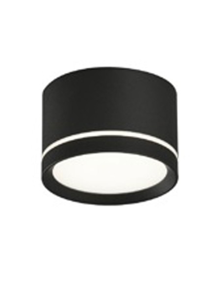 Plafón mini aluminio led negro
