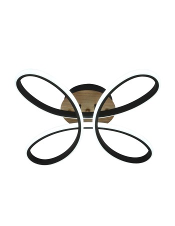 Lámpara Plafón 104w Negro...